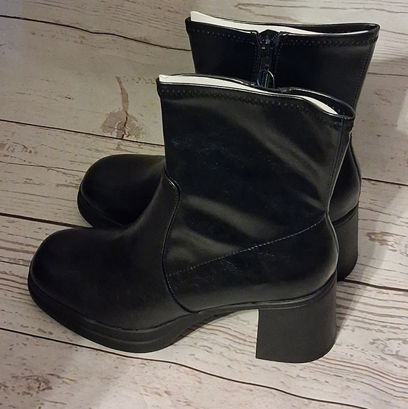 No Boundaries Women's Black Platform Dress Boots Size 11 - Picture 2 of 8